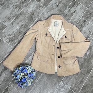 Vintage FOR JOSEPH FORTUNE Corduroy Fleece Lined Beige Jacket